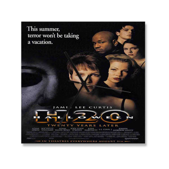 Halloween H20 Poster Square Silent Scaleless Wooden Wall Clock