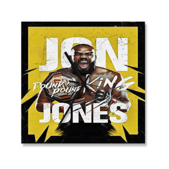 Jon Jones UFC Square Silent Scaleless Wooden Wall Clock