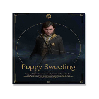 Poppy Sweeting Hogwarts Legacy Square Silent Scaleless Wooden Wall Clock