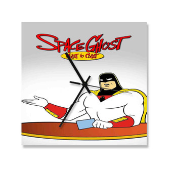 Space Ghost Coast to Coast Square Silent Scaleless Wooden Wall Clock