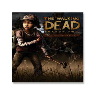 The Walking Dead Season Two Square Silent Scaleless Wooden Wall Clock