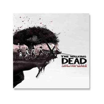 The Walking Dead The Definitive Series Square Silent Scaleless Wooden Wall Clock