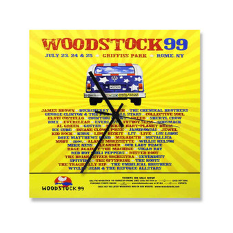 Woodstock 99 Square Silent Scaleless Wooden Wall Clock