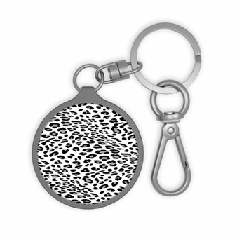 Cheetah Skin Keyring Tag Acrylic Keychain With TPU Cover