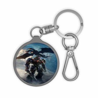 Optimus Prime Dragon Transformers Keyring Tag Acrylic Keychain With TPU Cover