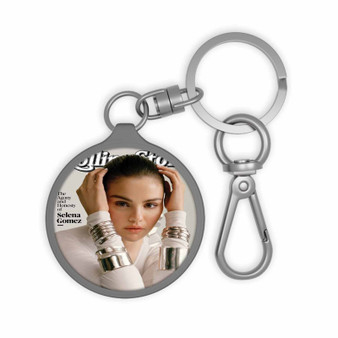 Selena Gomez Rolling Stone Keyring Tag Acrylic Keychain With TPU Cover