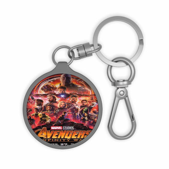 Avengers Infinity War Poster Signed By Cast Keyring Tag Acrylic Keychain TPU Cover