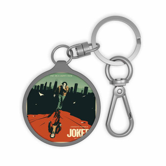 Joker Put on Happy Face Keyring Tag Acrylic Keychain TPU Cover