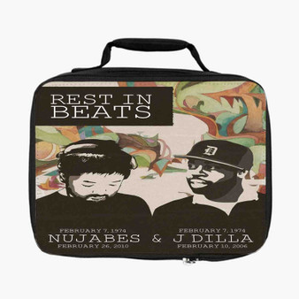 Nujabes and J Dilla Rest In Beats Lunch Bag Fully Lined and Insulated