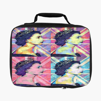 Queen Elizabeth II Art Lunch Bag Fully Lined and Insulated