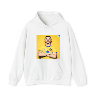 Cristiano Ronaldo Al Nassr Cotton Polyester Unisex Heavy Blend Hooded Sweatshirt