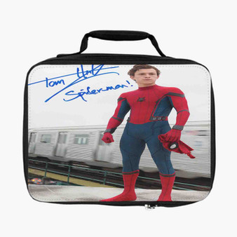 Tom Holland Spiderman Signed Lunch Bag With Fully Lined and Insulated