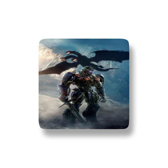 Optimus Prime Dragon Transformers Porcelain Magnet Square