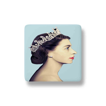 Queen Elizabeth II The Young Porcelain Magnet Square