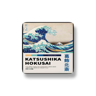 The Great Wave Of Kanagawa Porcelain Magnet Square