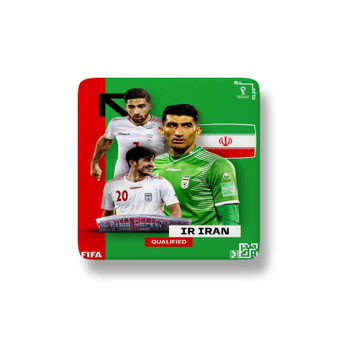 IR IRan World Cup 2022 Porcelain Refrigerator Magnet Square