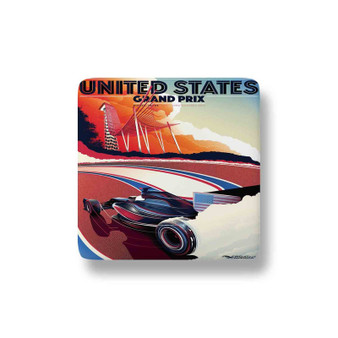 United States Grand Prix 2016 Porcelain Refrigerator Magnet Square