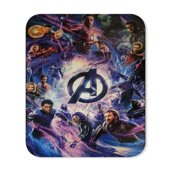 Avengers Poster Signed By Cast Rectangle Gaming Mouse Pad Rubber Backing