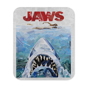 Jaws Movie Poster Rectangle Gaming Mouse Pad Rubber Backing