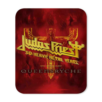 Judas Priest with Queensryche Tour 2023 Rectangle Gaming Mouse Pad Rubber Backing