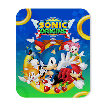 Sonic Origins Rectangle Gaming Mouse Pad Rubber Backing