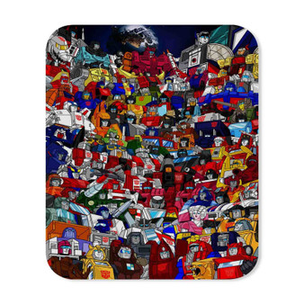 Transformers G1 Autobots Collage Rectangle Gaming Mouse Pad Rubber Backing