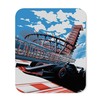 United States Grand Prix Circuit Of The Americas Rectangle Gaming Mouse Pad Rubber Backing