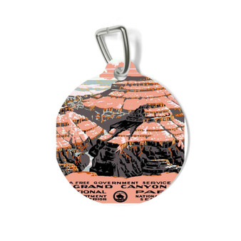 Grand Canyon Park Round Pet Tag Coated Solid Metal for Cat Kitten Dog