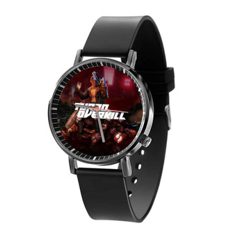 Turbo Overkill Black Quartz Watch With Gift Box
