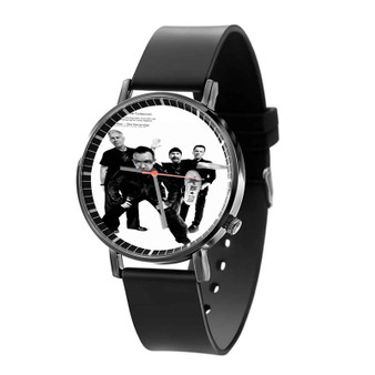 U2 Band Black Quartz Watch With Gift Box