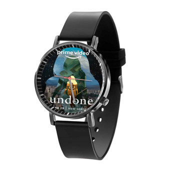 Undone Black Quartz Watch With Gift Box