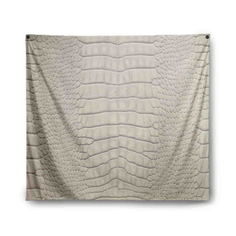 White Alligator Skin Indoor Wall Polyester Tapestries