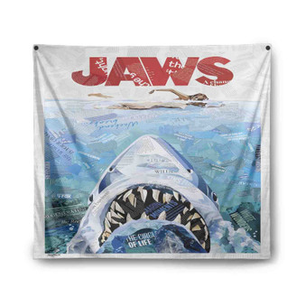 Jaws Movie Poster Indoor Wall Polyester Tapestries Home Decor