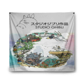 Studio Ghibli Poster Indoor Wall Polyester Tapestries Home Decor