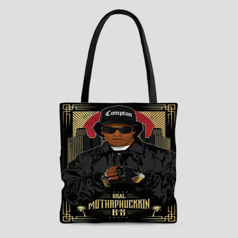 Eazy E Real Muthaphuckkin Polyester Tote Bag AOP