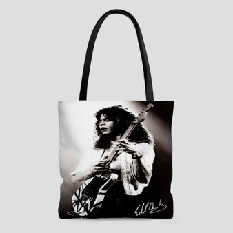 Eddie Van Halen Signed Polyester Tote Bag AOP