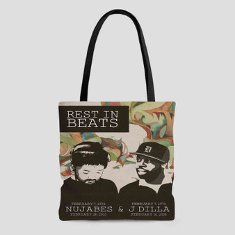 Nujabes and J Dilla Rest In Beats Polyester Tote Bag AOP