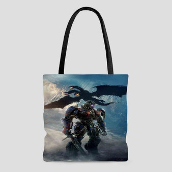 Optimus Prime Dragon Transformers Polyester Tote Bag AOP