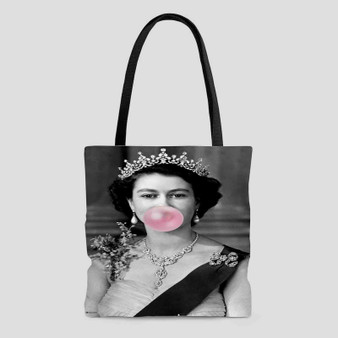 Queen Elizabeth II Bubble Gum Polyester Tote Bag AOP