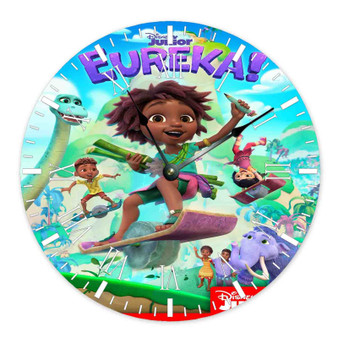 Disney Eureka Round Non-ticking Wooden Wall Clock