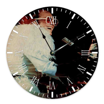 Elton John 1973 Round Non-ticking Wooden Wall Clock