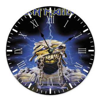 Iron Maiden Eddie Round Non-ticking Wooden Wall Clock