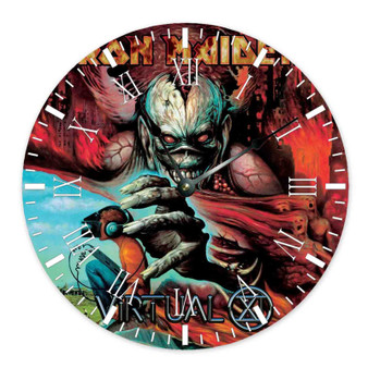 Iron Maiden Virtual XI Round Non-ticking Wooden Wall Clock