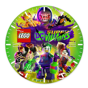 LEGO DC Super Villains Round Non-ticking Wooden Wall Clock