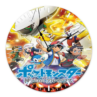 Pok mon The Arceus Chronicles Round Non-ticking Wooden Wall Clock