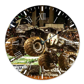 Raminator Monster Truck Round Non-ticking Wooden Wall Clock