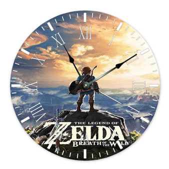 The Legend Of Zelda Breath Of The Wild Game Round Non-ticking Wooden Wall Clock
