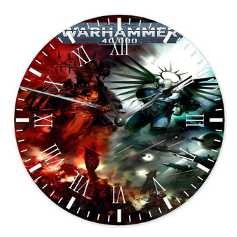Warhammer 40 K Round Non-ticking Wooden Wall Clock