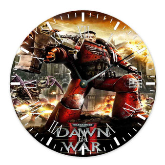 Warhammer 40 K Dawn Of War II Round Non-ticking Wooden Wall Clock