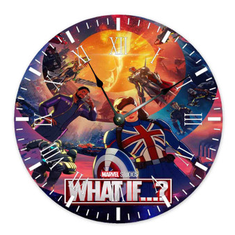 What If Marvel Round Non-ticking Wooden Wall Clock